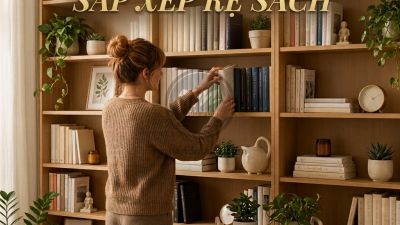Nghệ thuật sắp xếp kệ sách (phần 1).