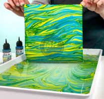 Nghệ thuật nhuộm Marbling - Ấn Thủy