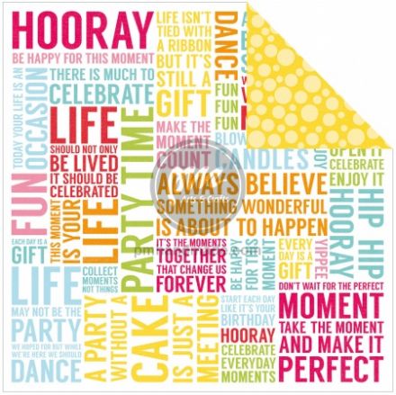 Giấy Cardstock mẫu Party Time 12"x12" (tờ lẻ)