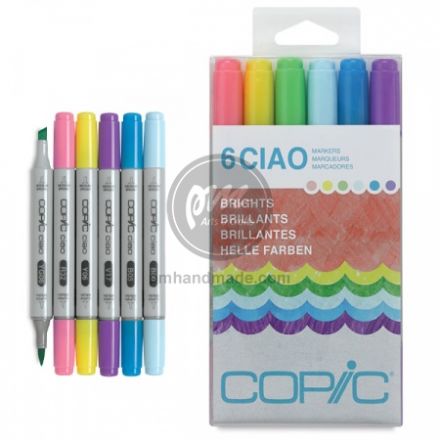 Bộ bút Copic ciao 6 màu Brights