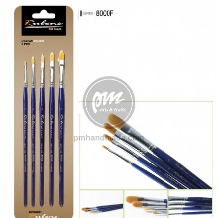 Cọ đầu filbert Rubens 8000F set 5 cây