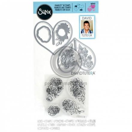 Khuôn Sizzix Mẫu Tim + Stamp #662643