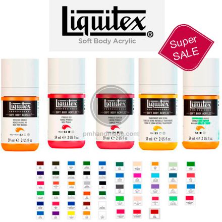Màu vẽ vải Liquitex Soft Body 59ml - mua 5 giảm 10%, mua 10 giảm 15%