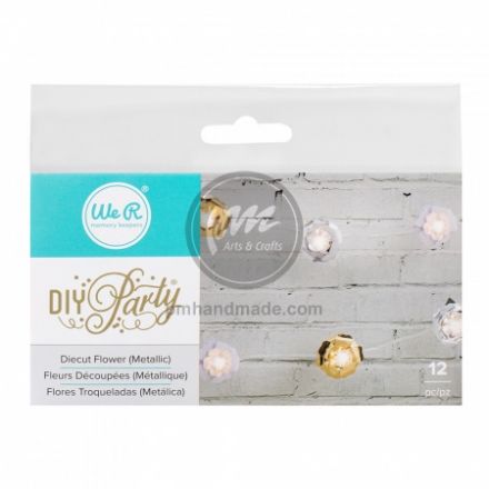 Đèn giấy kiểu đóa hoa vàng, bạc, trắng