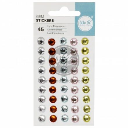 Sticker đá hình tròn nhiều màu size trung