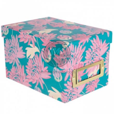 Hộp giấy mini màu hồng, xanh và hoa
