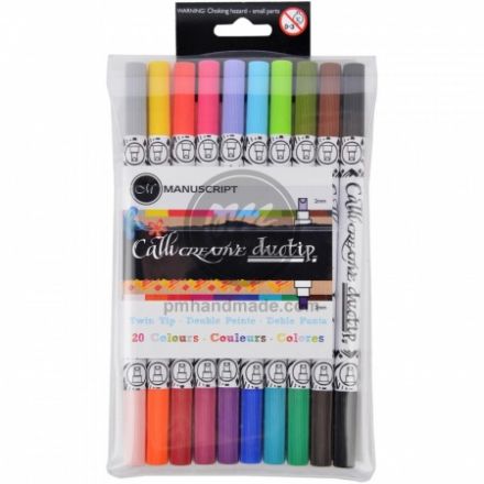 Set 10 bút thư pháp 2 ngòi 2 màu Manuscript