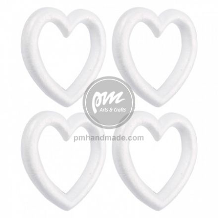 Xốp tim màu trắng 27cm