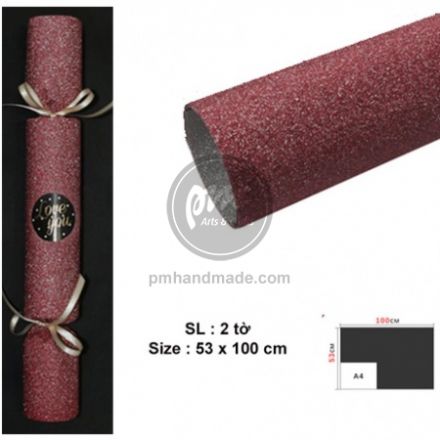 Giấy kim tuyến màu đỏ 50*100 cm (2 tờ)