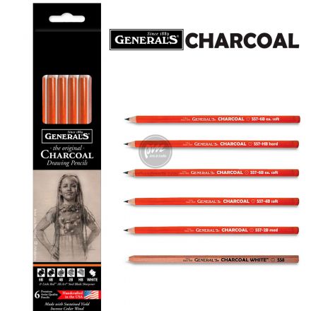 Bộ chì than General's charcoal 6 món