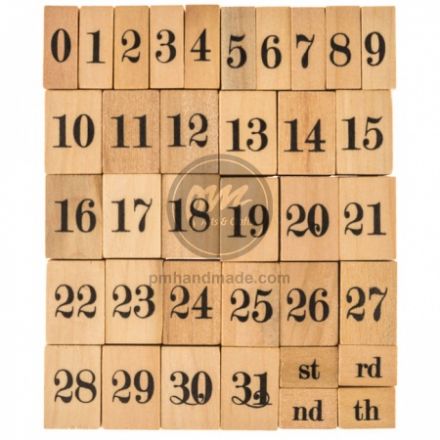 Bộ dấu in gỗ ngày tháng