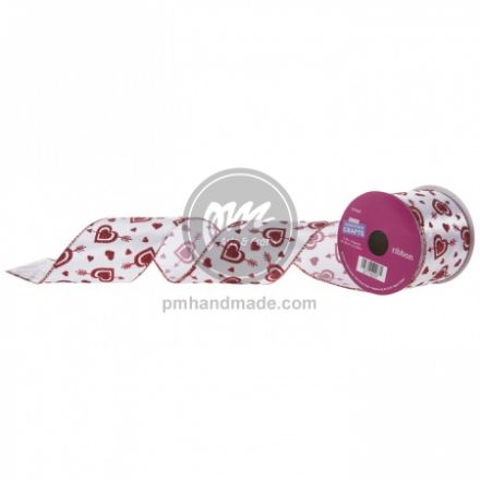Ribbon satin trái tim hình mũi tên 6.35 cm (bán lẻ)