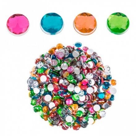 Đá acrylic trang trí tròn sắc màu