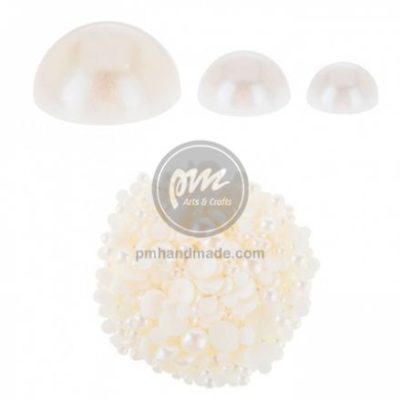 Hạt nhựa 1/2 ngọc trai trang trí