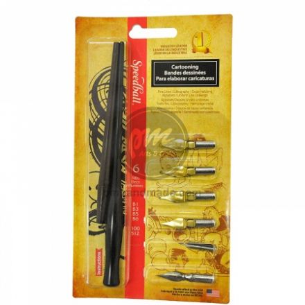 Set bút thư pháp calligraphy Speedball 6 ngòi cartooning