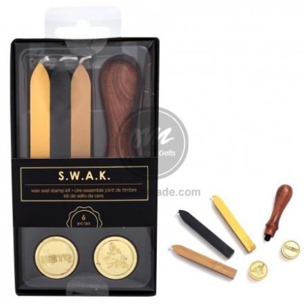 Bộ dấu in wax seals 6 món mẫu hello/bee