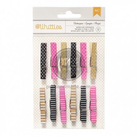 Kẹp gỗ màu in chấm bi