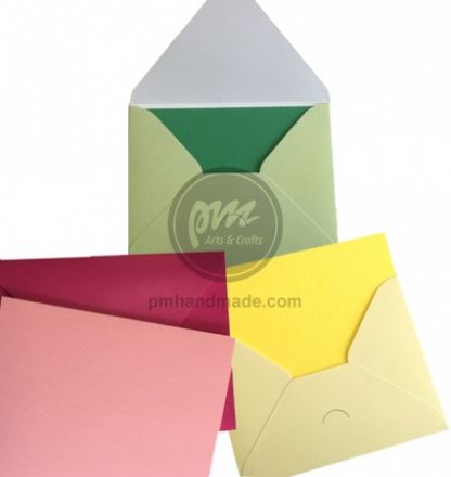 Thiệp trơn cắt sẵn kèm bì thư màu