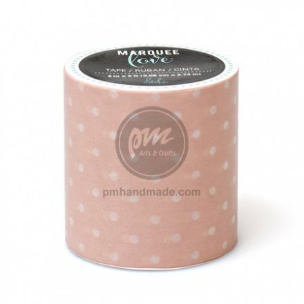 Băng keo washi hồng chấm bi size 2" x 2.7m