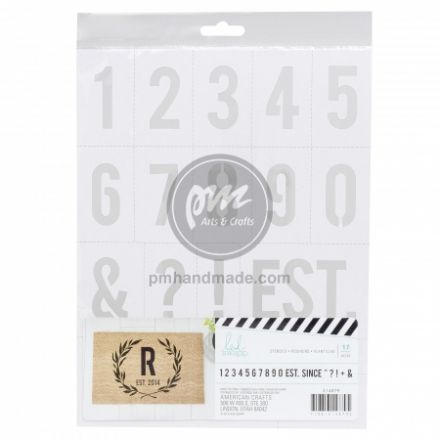 Stencil khuôn tô số của Heidi Swapp