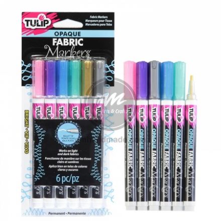 Bút vẽ vải Tulip set 6 màu bright