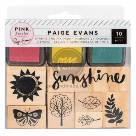 Bộ dấu kèm mực in mẫu grateful 10 món