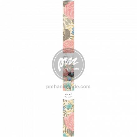 Giấy gói quà mẫu vintage floral 45.7cm x 1m