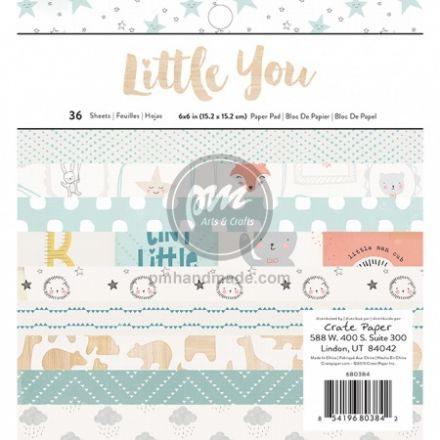 Tập giấy Paper pad mẫu little you size 6"x6" - 36 tờ