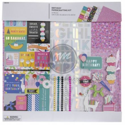 Bộ scrapbook mẫu Birthday 12"x12"