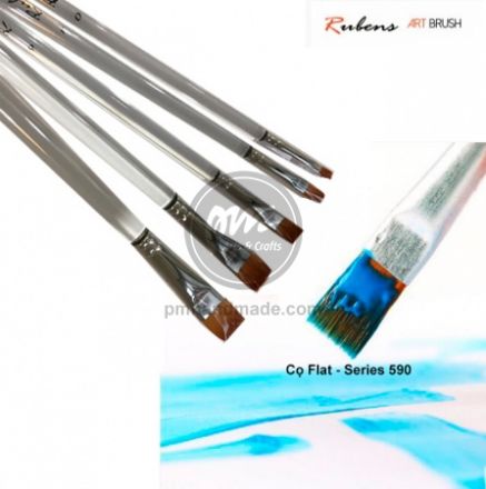 Cọ Rubens 590 Plus, thân nhựa trong, lông sợi nhân tạo - cây lẻ