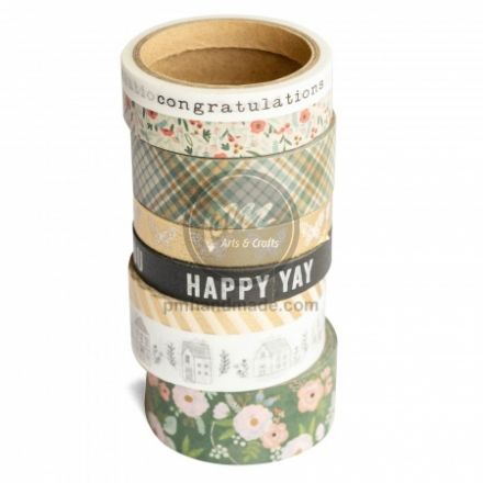 Gói 3 băng keo washi gold foil 5m/cuộn