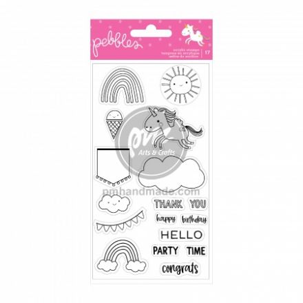 Mẫu dấu trong suốt chủ đề hạnh phúc 17 miếng