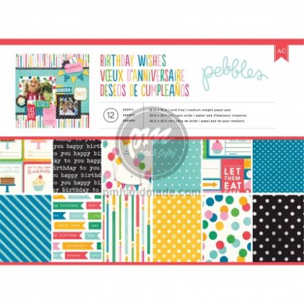 Tập paper pad birthday wishes 12x12"