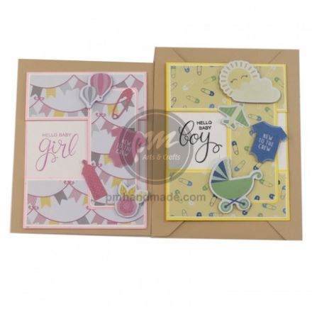 Thiệp handmade Hello Baby boy/girl