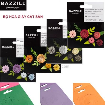 Bộ hoa giấy quilling paper pad