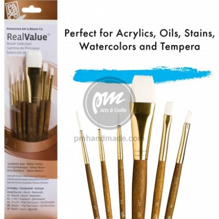 Bộ cọ Princetion white taklon S9140 - 6 cây