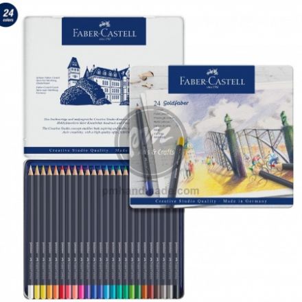 Hộp chì màu Faber-castell Goldfaber hộp thiếc set 24