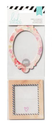 Bộ khung hình giấy oval và vuông (2 miếng)