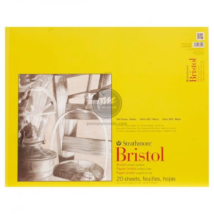 Tập giấy vẽ chì màu Strathmore Bristol smooth size 19"X24"