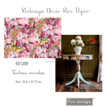 Giấy dán gỗ mẫu fuchsia meadow - 11.5" x 16.25"