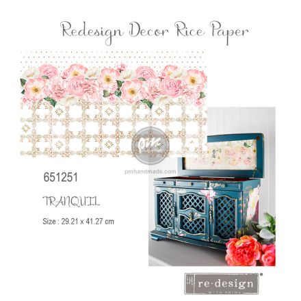 Giấy dán gỗ mẫu tranquil bloom - 11.5" x 16.25"