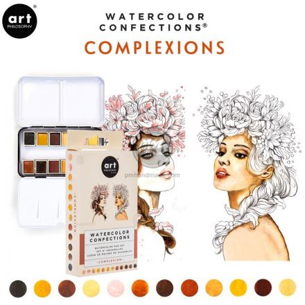 Hộp 12 màu nước Prima - bộ Complexion