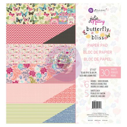 Tập paper pad mẫu butterfly bliss 12x12"