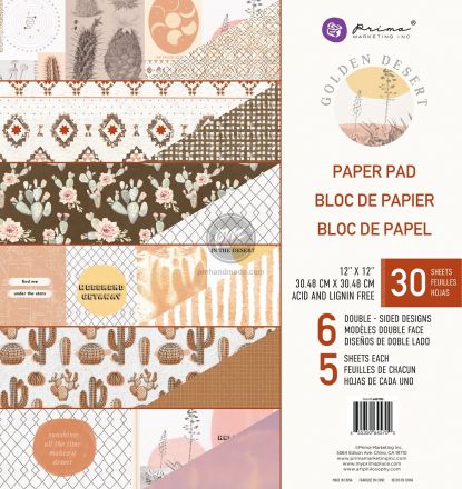 Tập giấy pape pad mẫu golden desert 12x12"