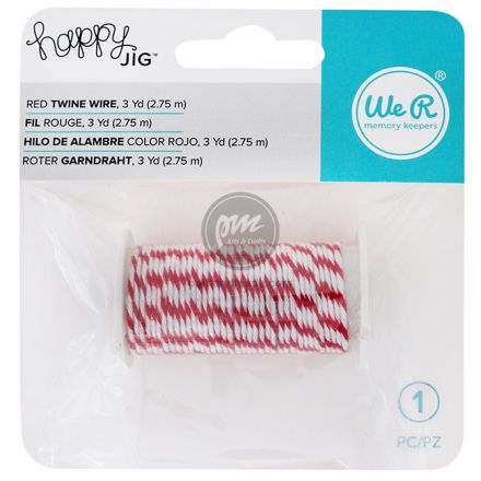 Dây gói quà 2 màu đỏ trắng cuộn 2.75m