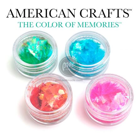 Bộ 4 lá foil trang trí resin màu primary