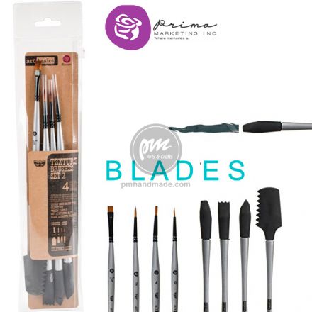 Bộ cọ round đa năng 2 trong 1 hiệu Prima set 4 cây