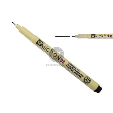 Bút kim Sakura vẽ kỹ thuật Pigma Micron 08, màu đen