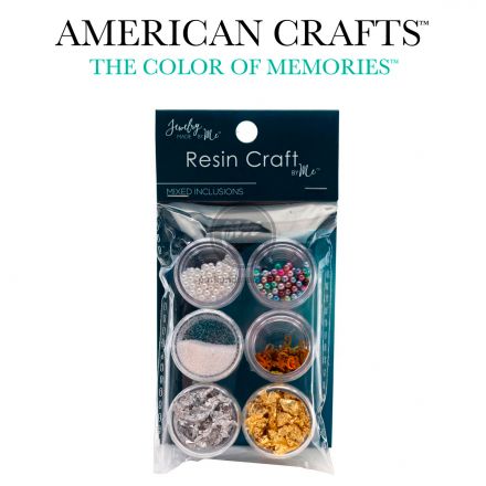 Bộ 6 hộp trang trí resin hiệu AC - mix hạt, kim tuyến, foil