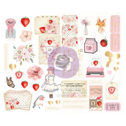 Bộ sticker mẫu Strawberry Milkshake (38 miếng)